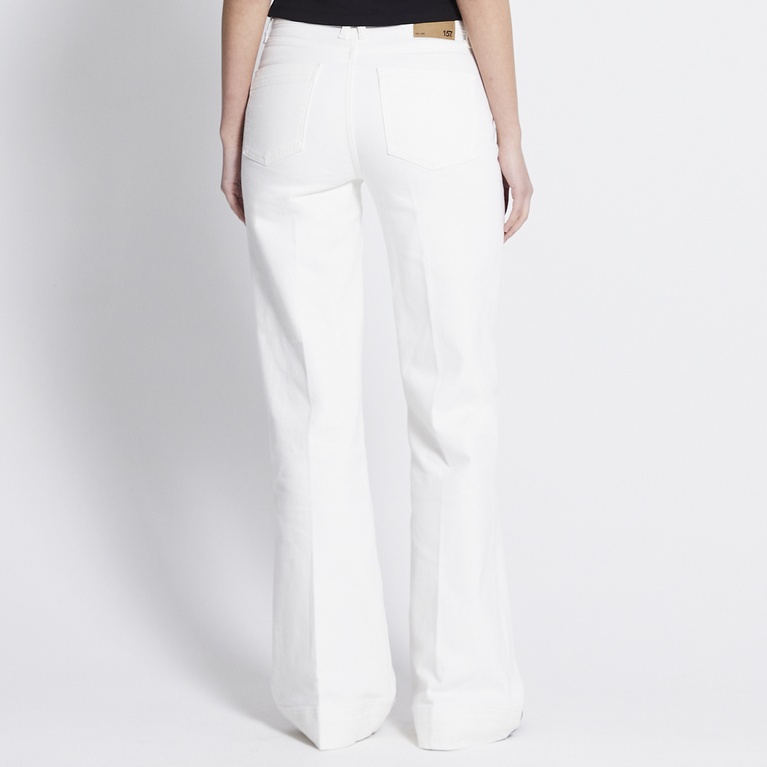 Mid waist bootcut jeans "Upper" Off white